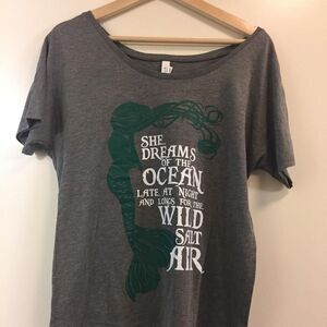 Mermaid Oversized Women's Off the shoulder shirt size Small